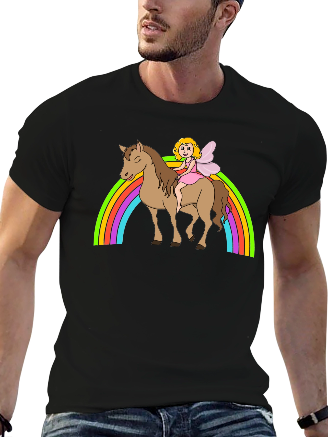 Fairy Rainbow Horse T-Shirt - Magical Graphic Tee