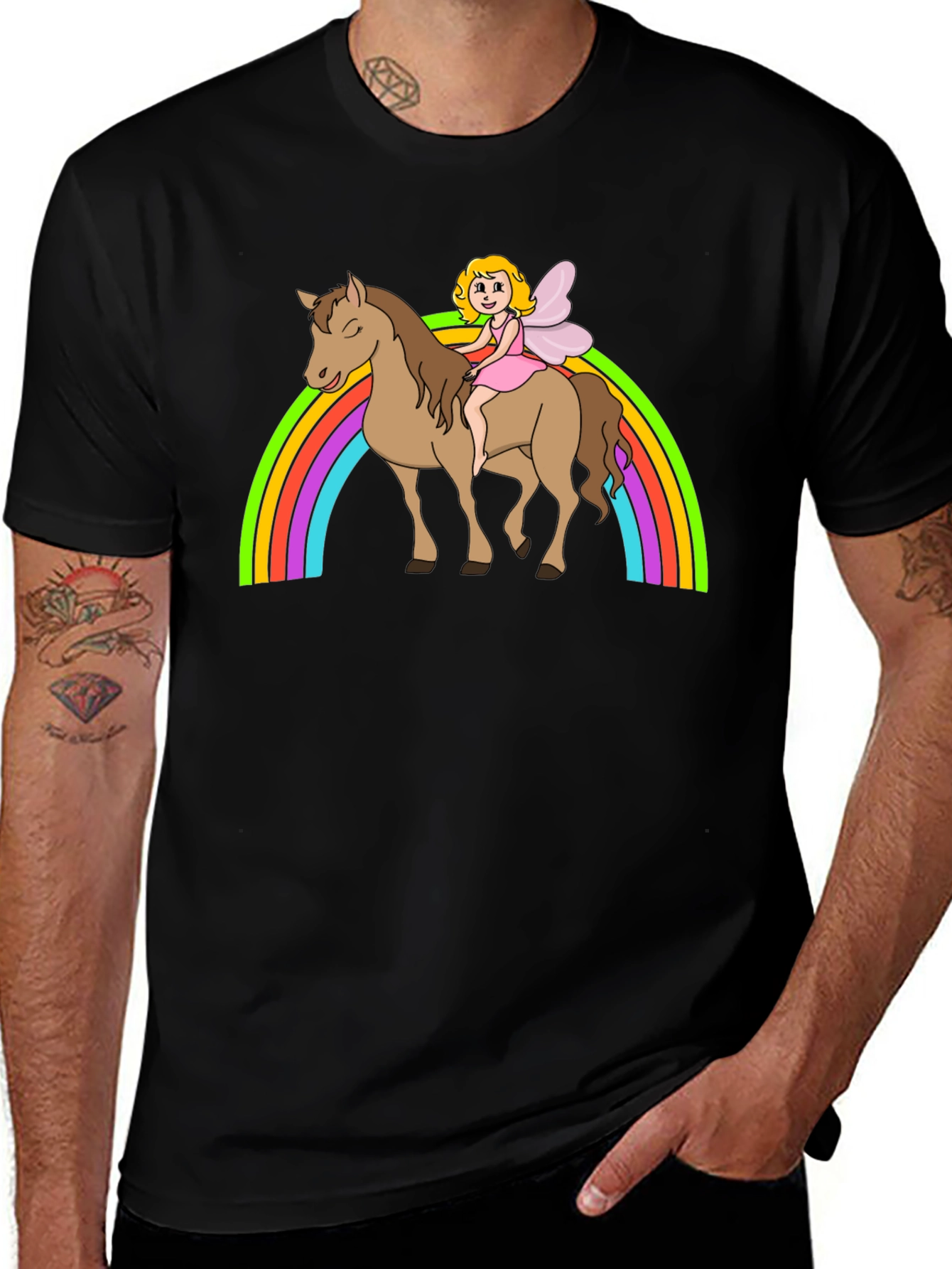 Fairy Rainbow Horse T-Shirt - Magical Graphic Tee
