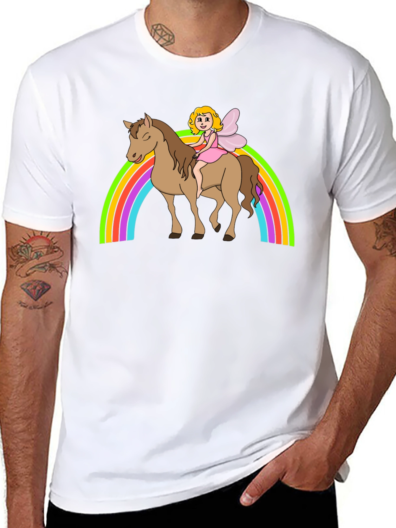 Fairy Rainbow Horse T-Shirt - Magical Graphic Tee