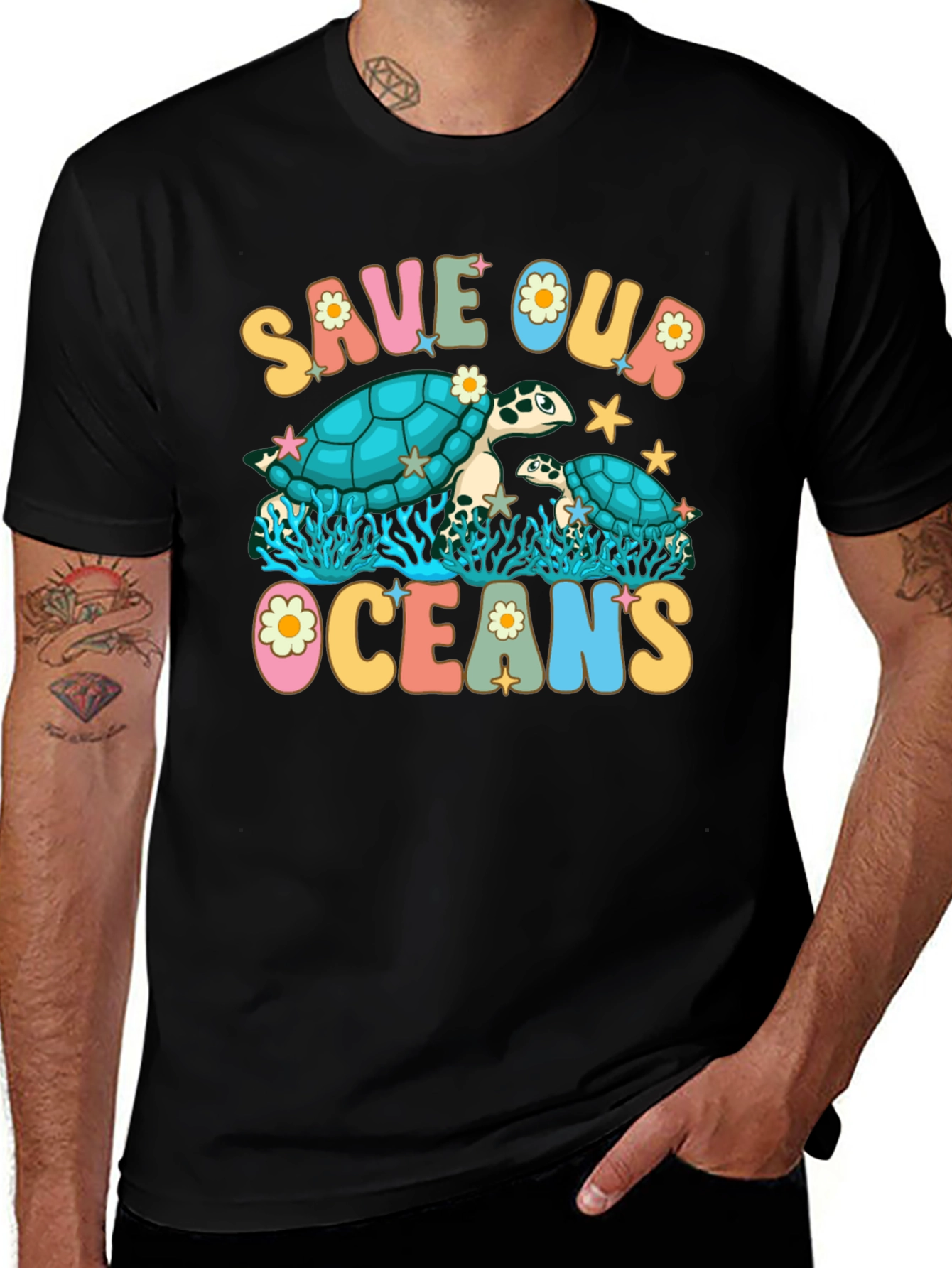 Save Our Oceans Turtle Graphic Tee