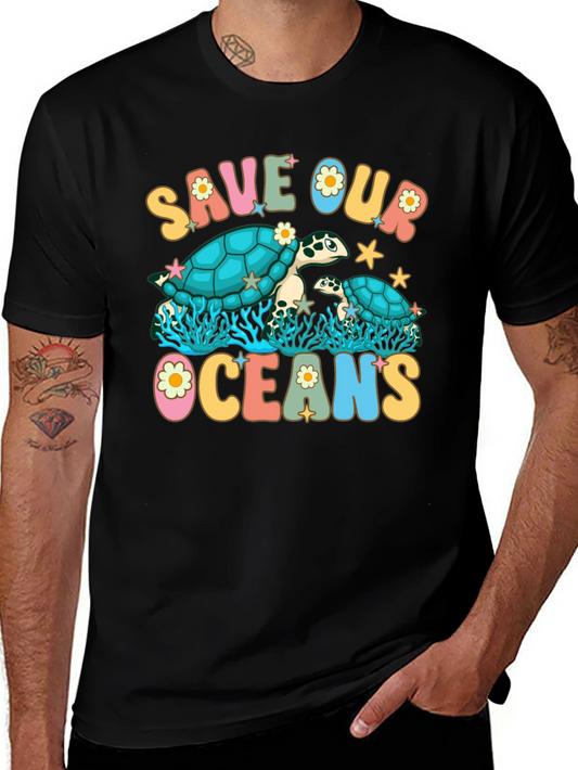 Save Our Oceans Turtle Graphic Tee