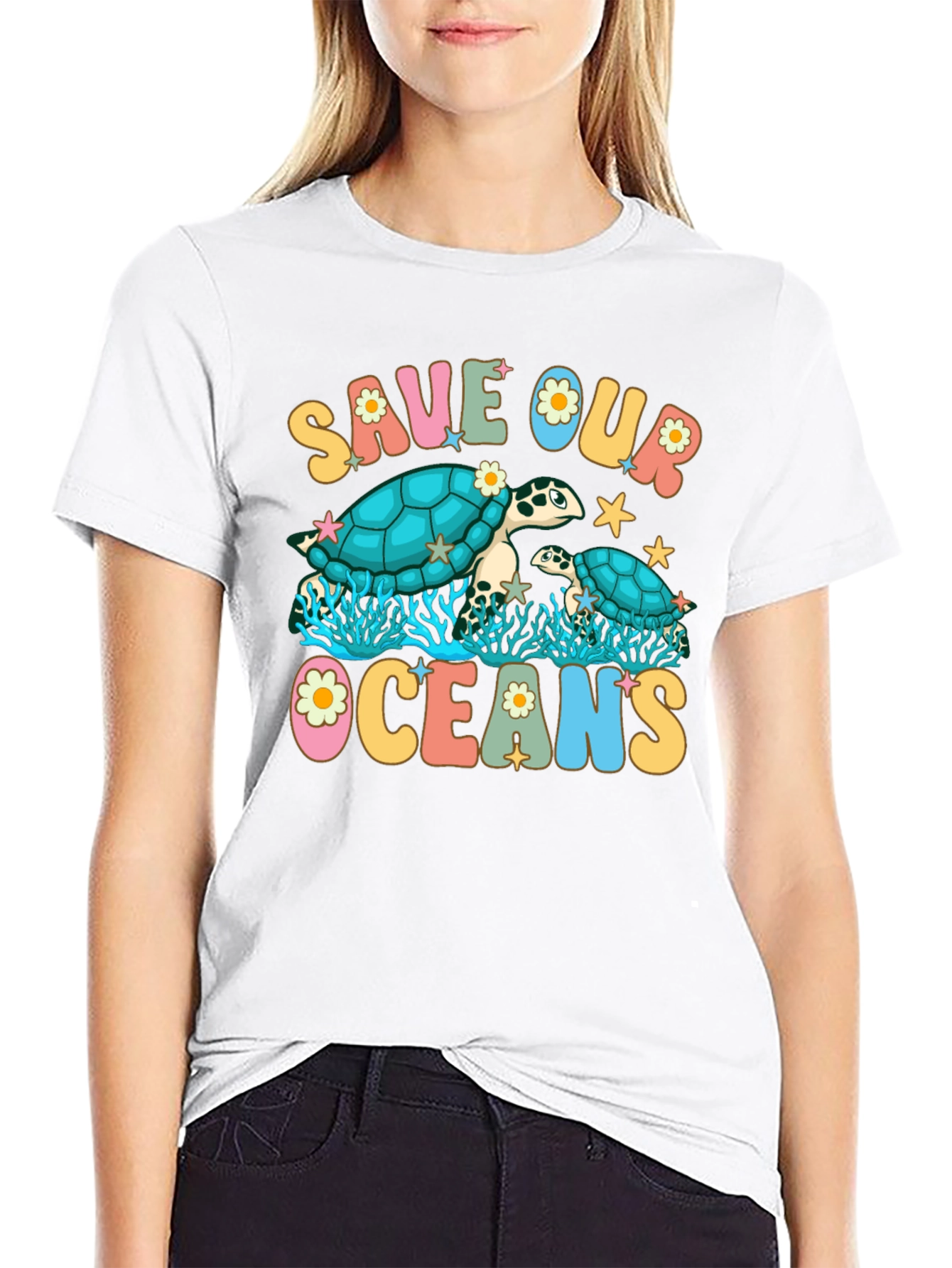 Save Our Oceans Turtle Graphic Tee