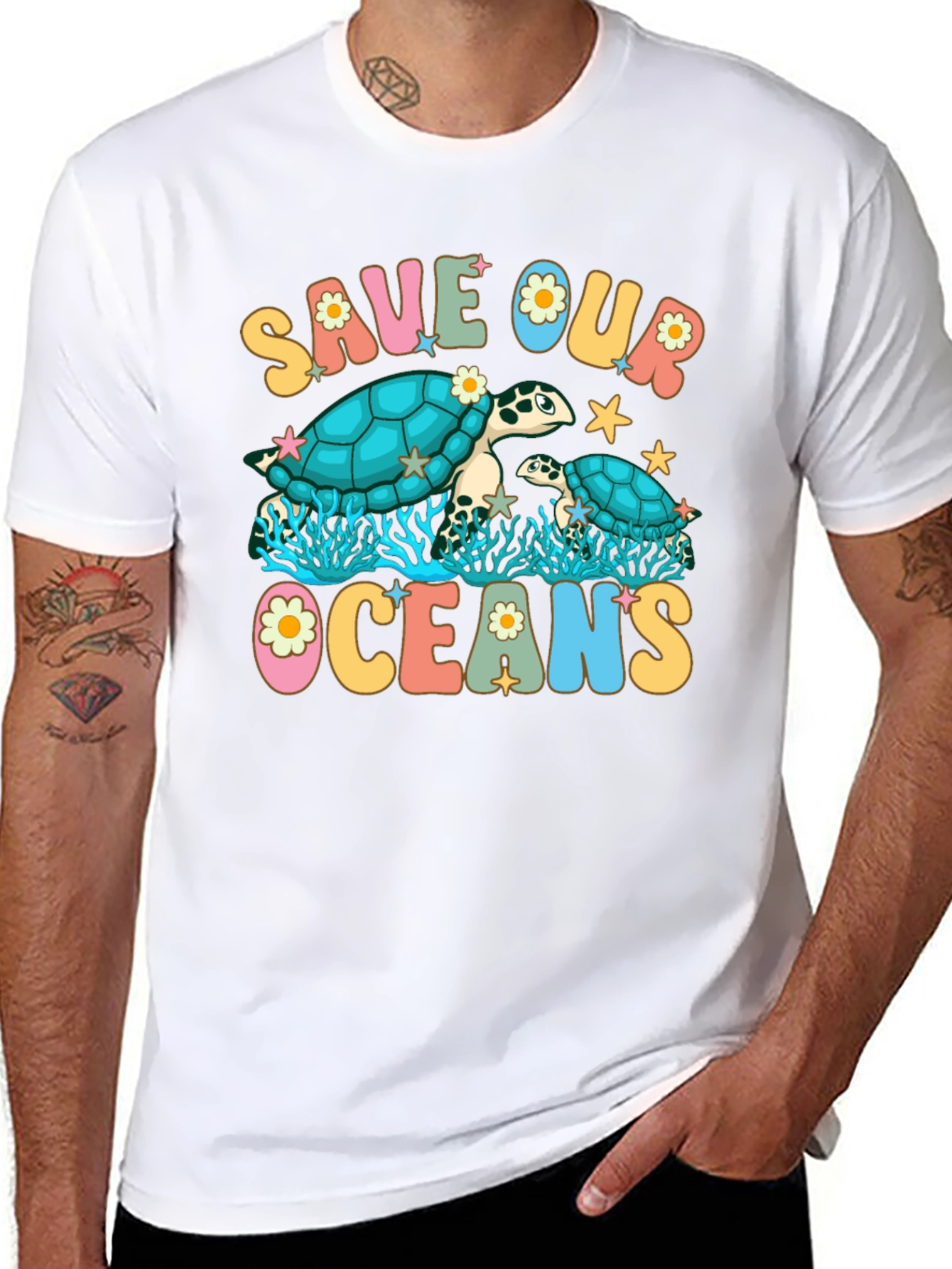 Save Our Oceans Turtle Graphic Tee