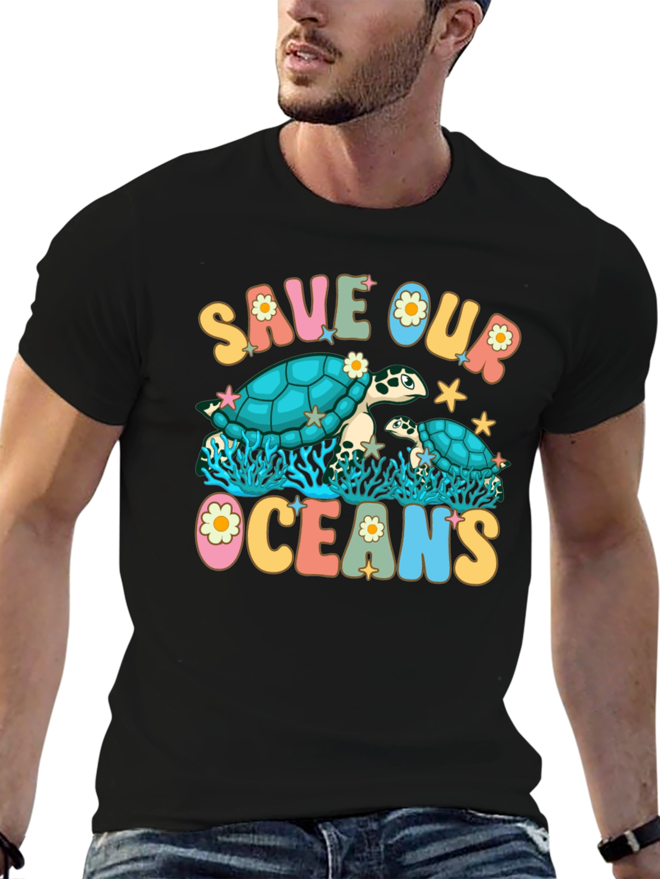 Save Our Oceans Turtle Graphic Tee