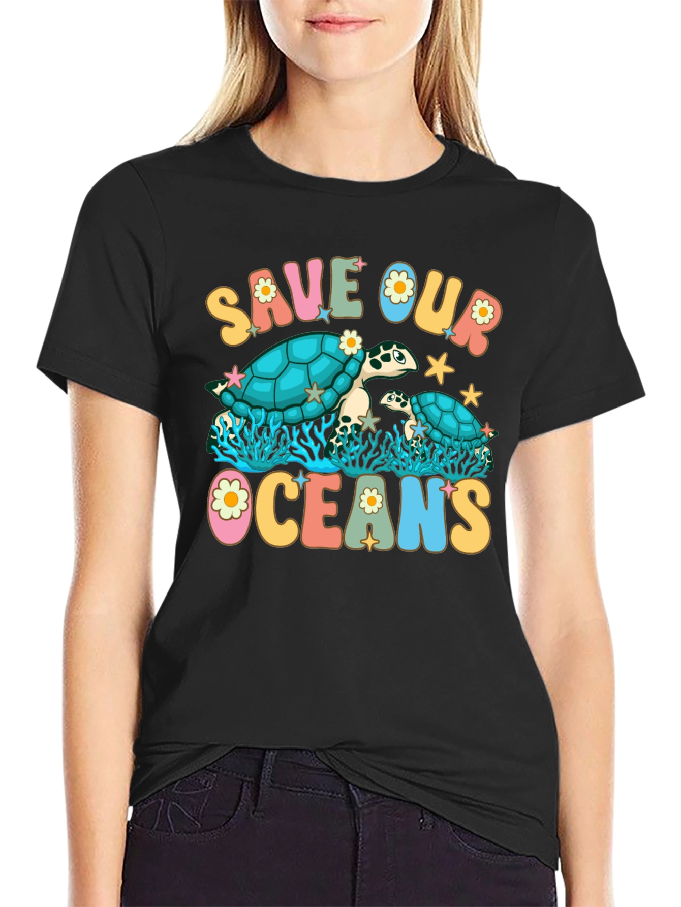 Save Our Oceans Turtle Graphic Tee