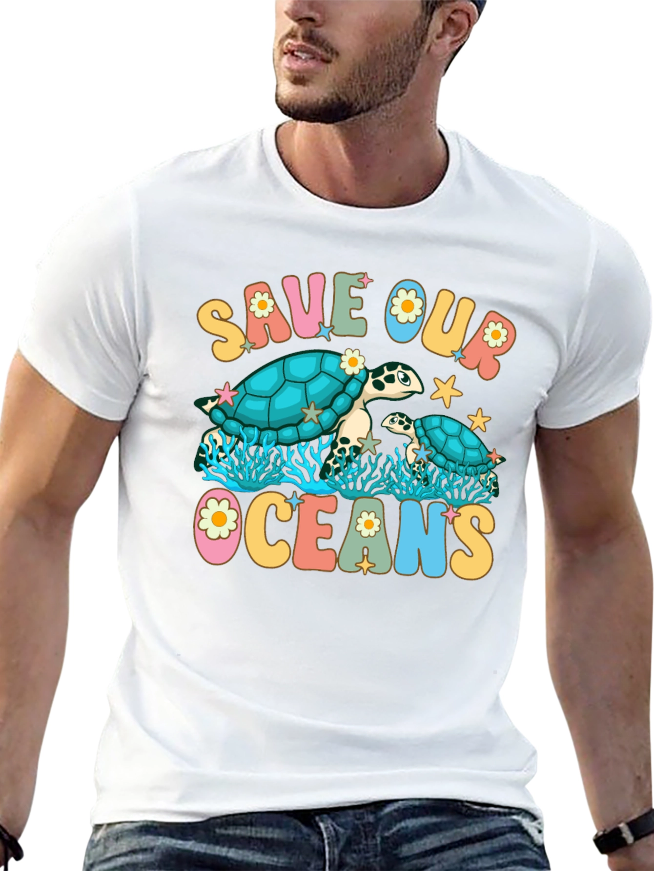 Save Our Oceans Turtle Graphic Tee