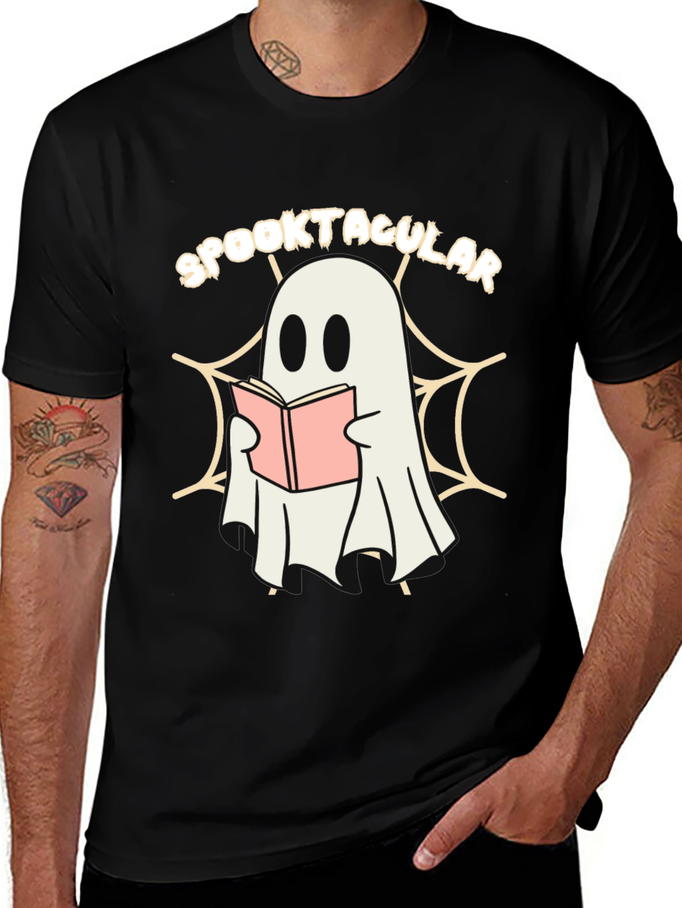 Spooktacular Ghost Reading Book T-Shirt