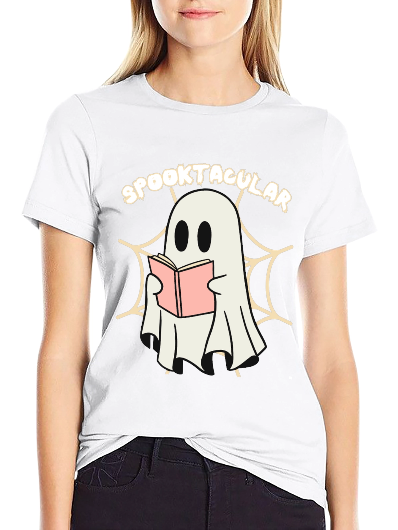 Spooktacular Ghost Reading Book T-Shirt