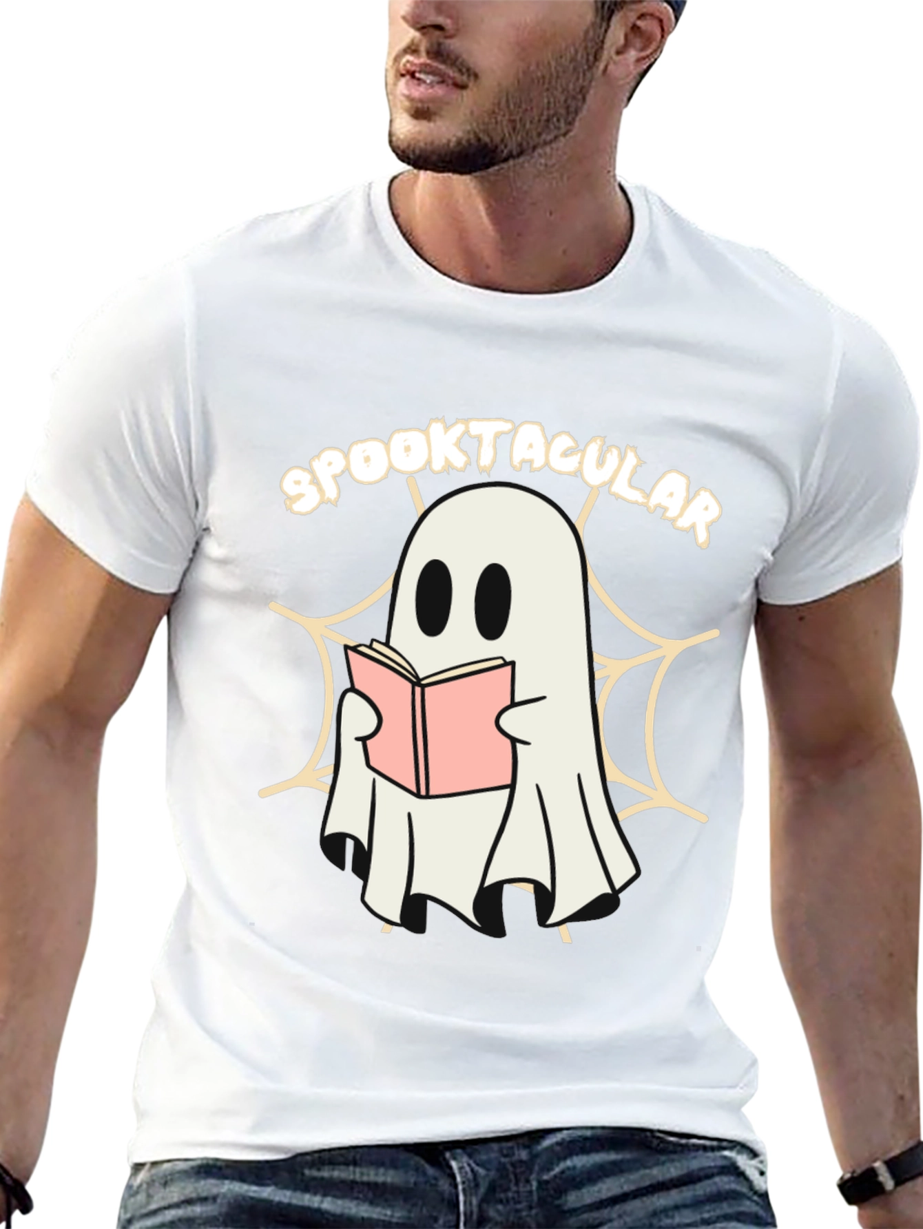 Spooktacular Ghost Reading Book T-Shirt