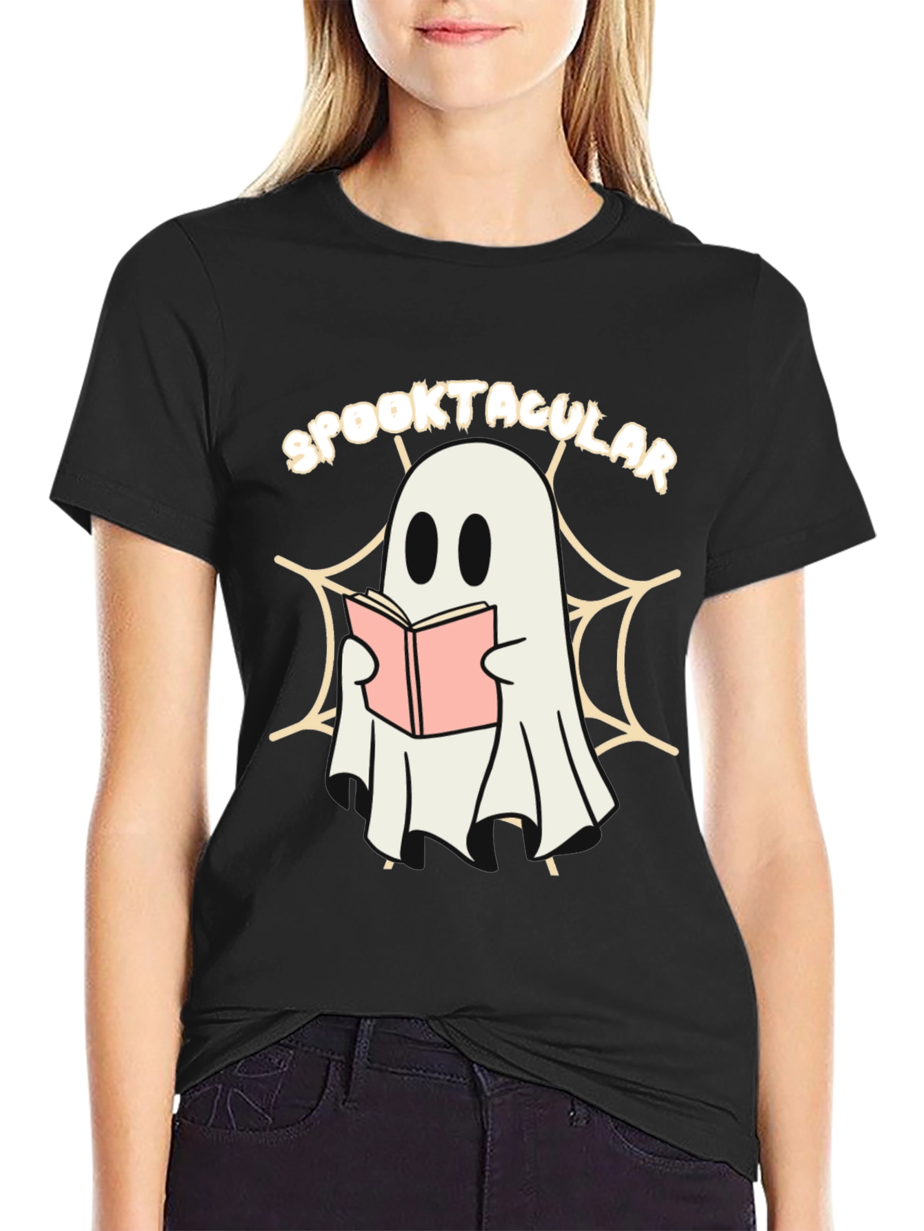 Spooktacular Ghost Reading Book T-Shirt