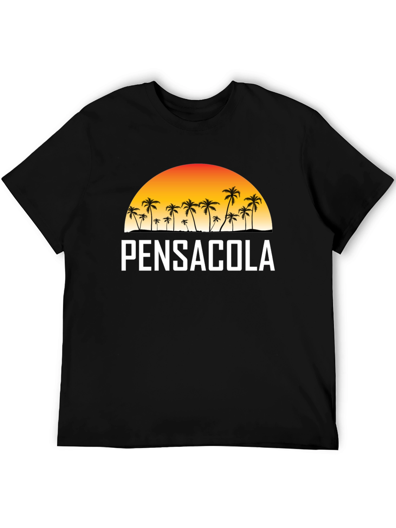 Pensacola Palm Tree Sunset Graphic T-Shirt