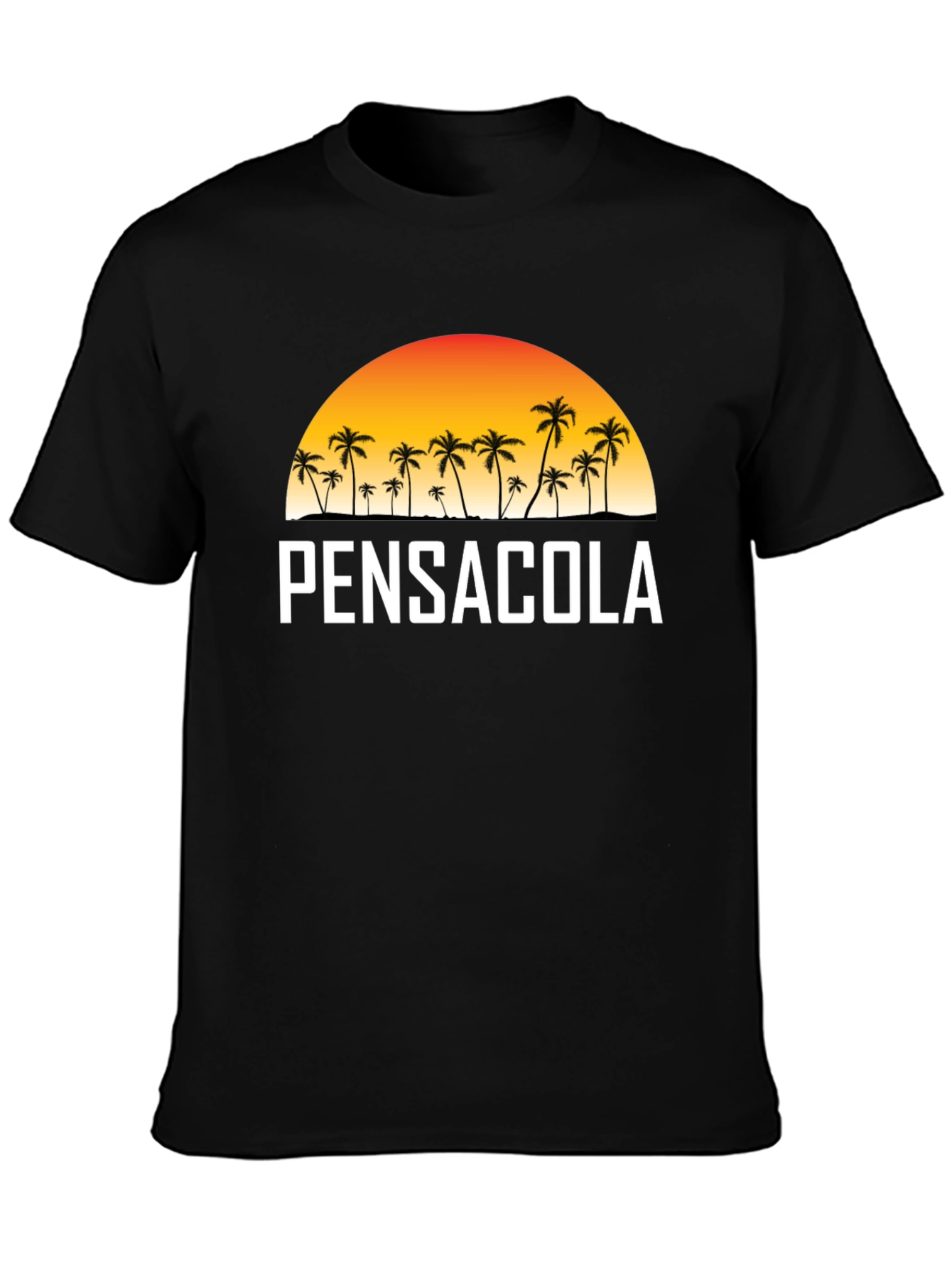 Pensacola Palm Tree Sunset Graphic T-Shirt