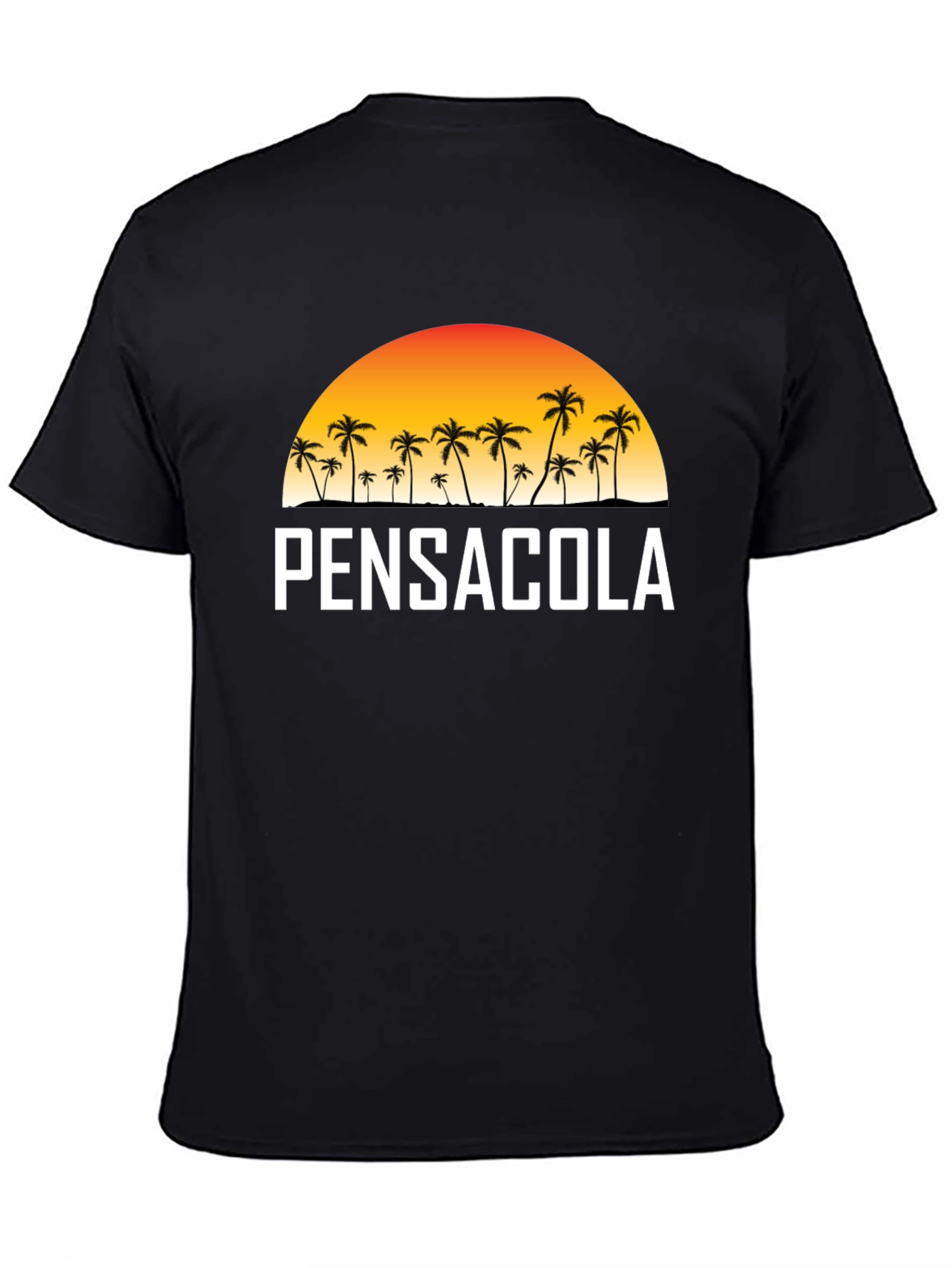 Pensacola Palm Tree Sunset Graphic T-Shirt