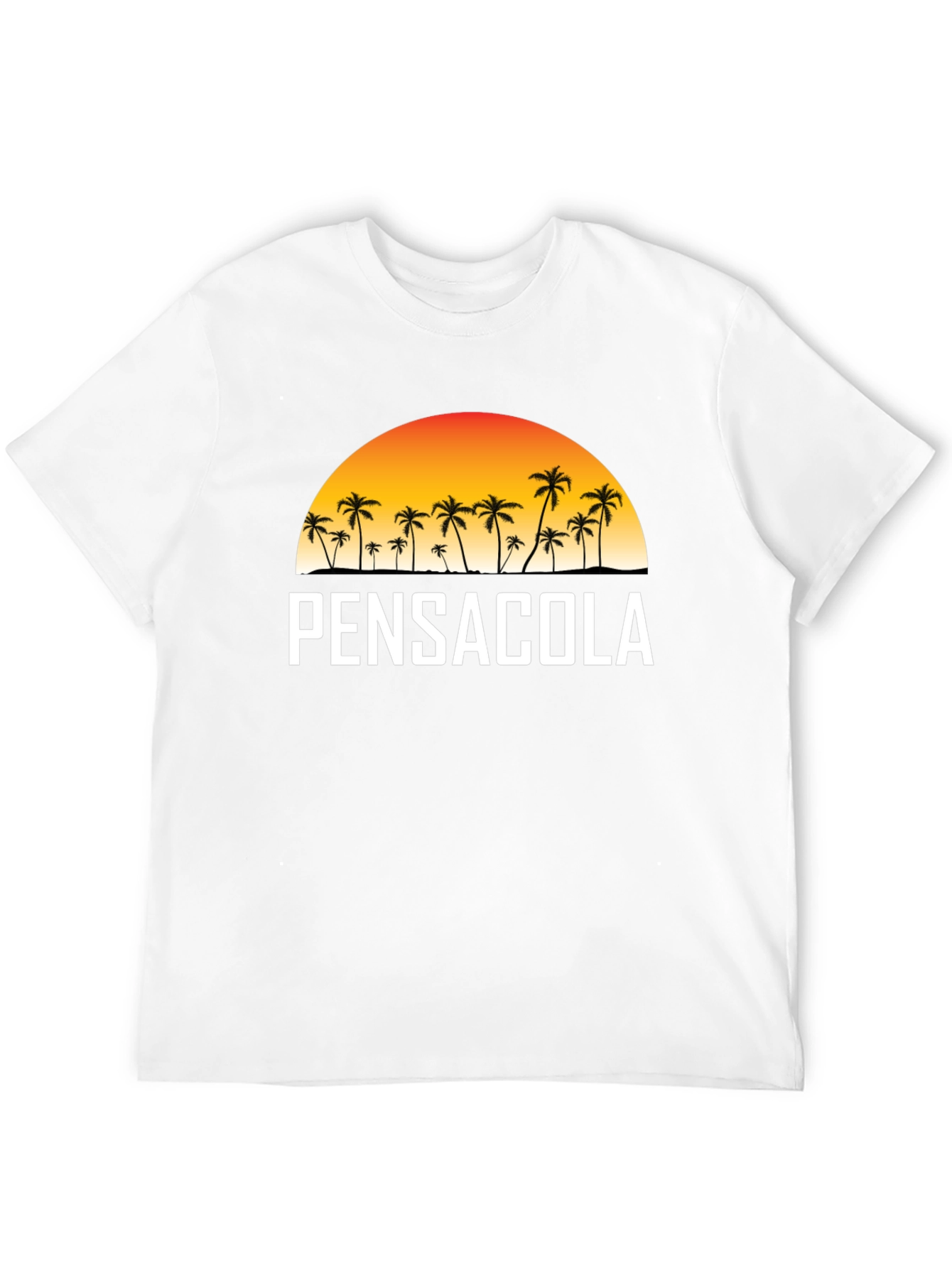 Pensacola Palm Tree Sunset Graphic T-Shirt