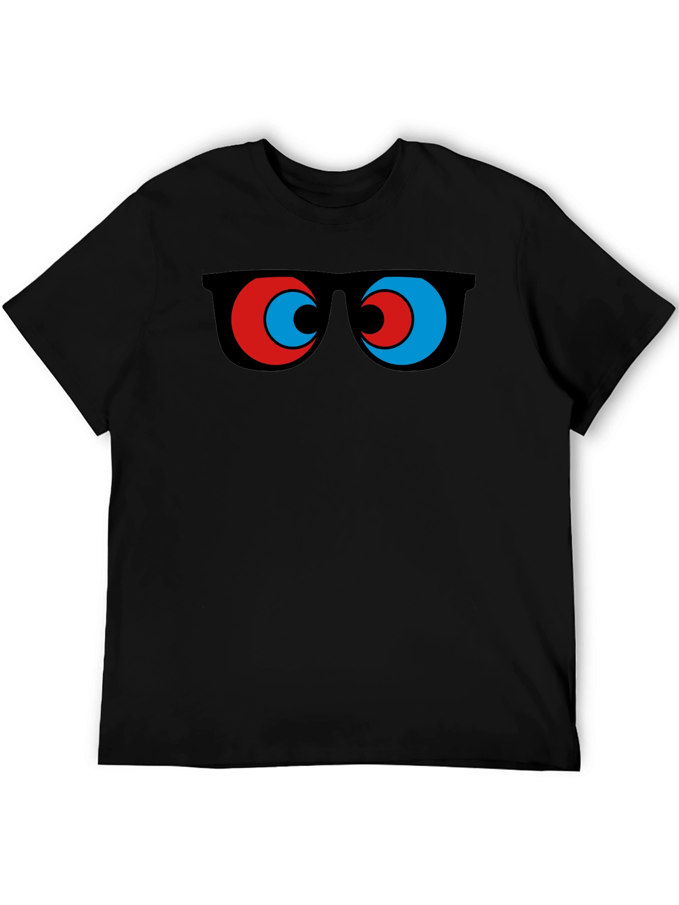 Funny Sunglasses Graphic Tee - Quirky Mens Black T-Shirt