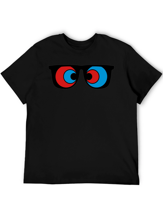 Funny Sunglasses Graphic Tee - Quirky Mens Black T-Shirt