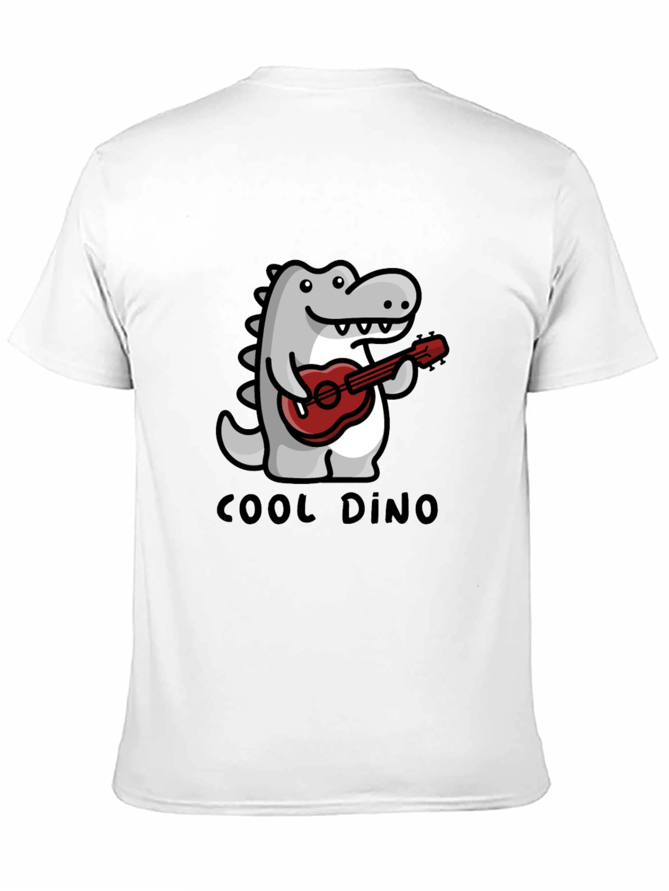 Cool Dino Guitar T-Shirt - Black