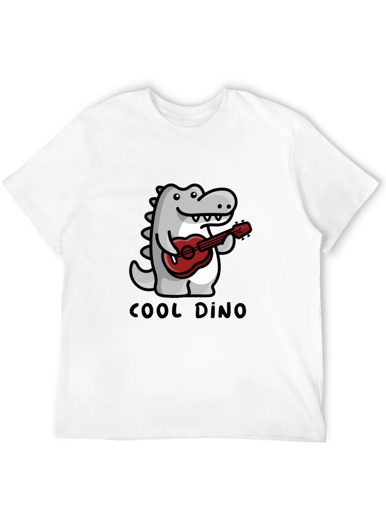 Cool Dino Guitar T-Shirt - Black
