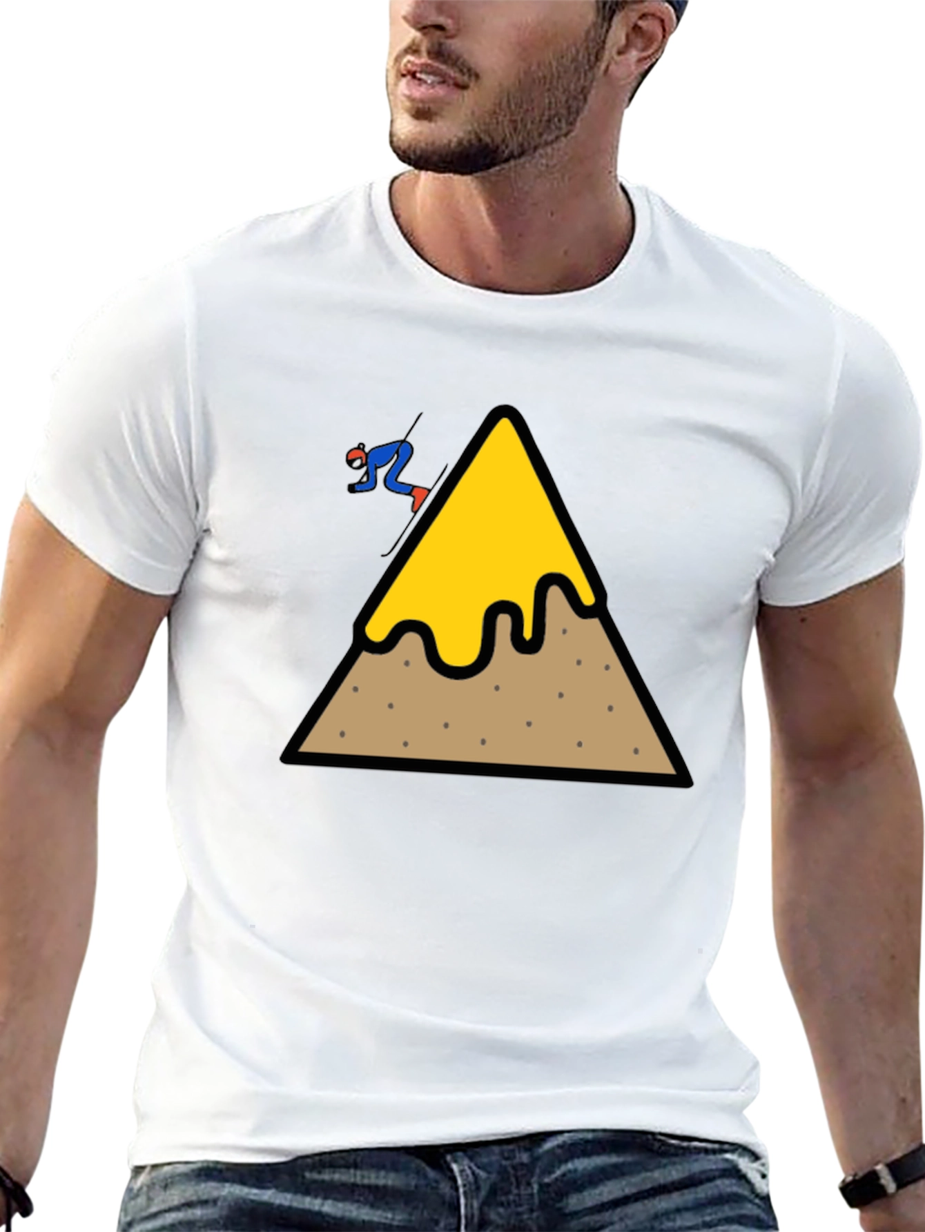 Skiing Nacho Cheese Mountain T-Shirt