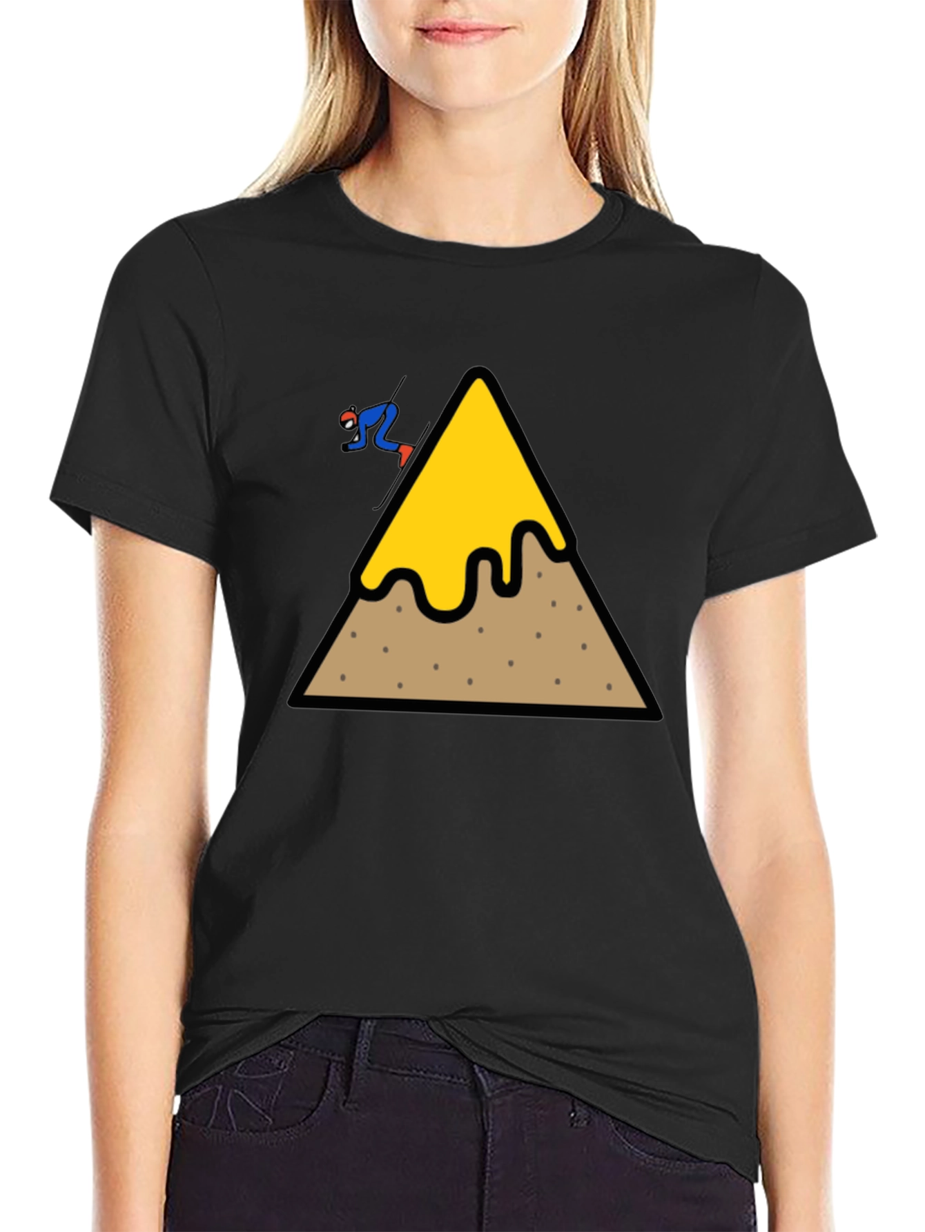 Skiing Nacho Cheese Mountain T-Shirt