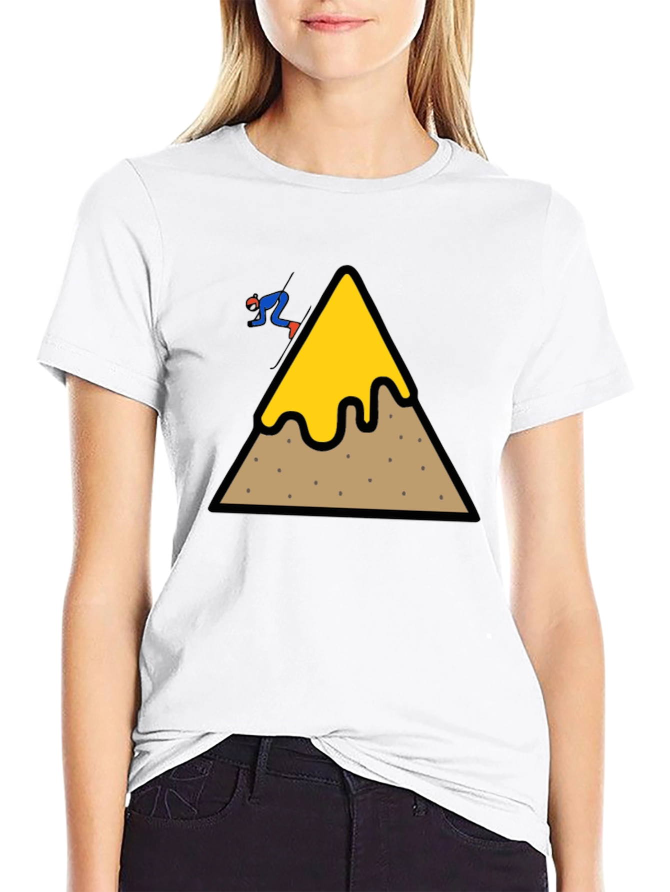 Skiing Nacho Cheese Mountain T-Shirt