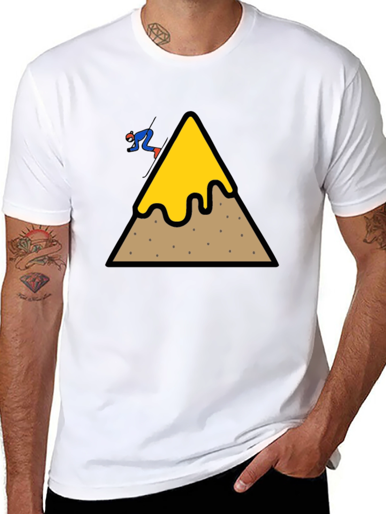 Skiing Nacho Cheese Mountain T-Shirt