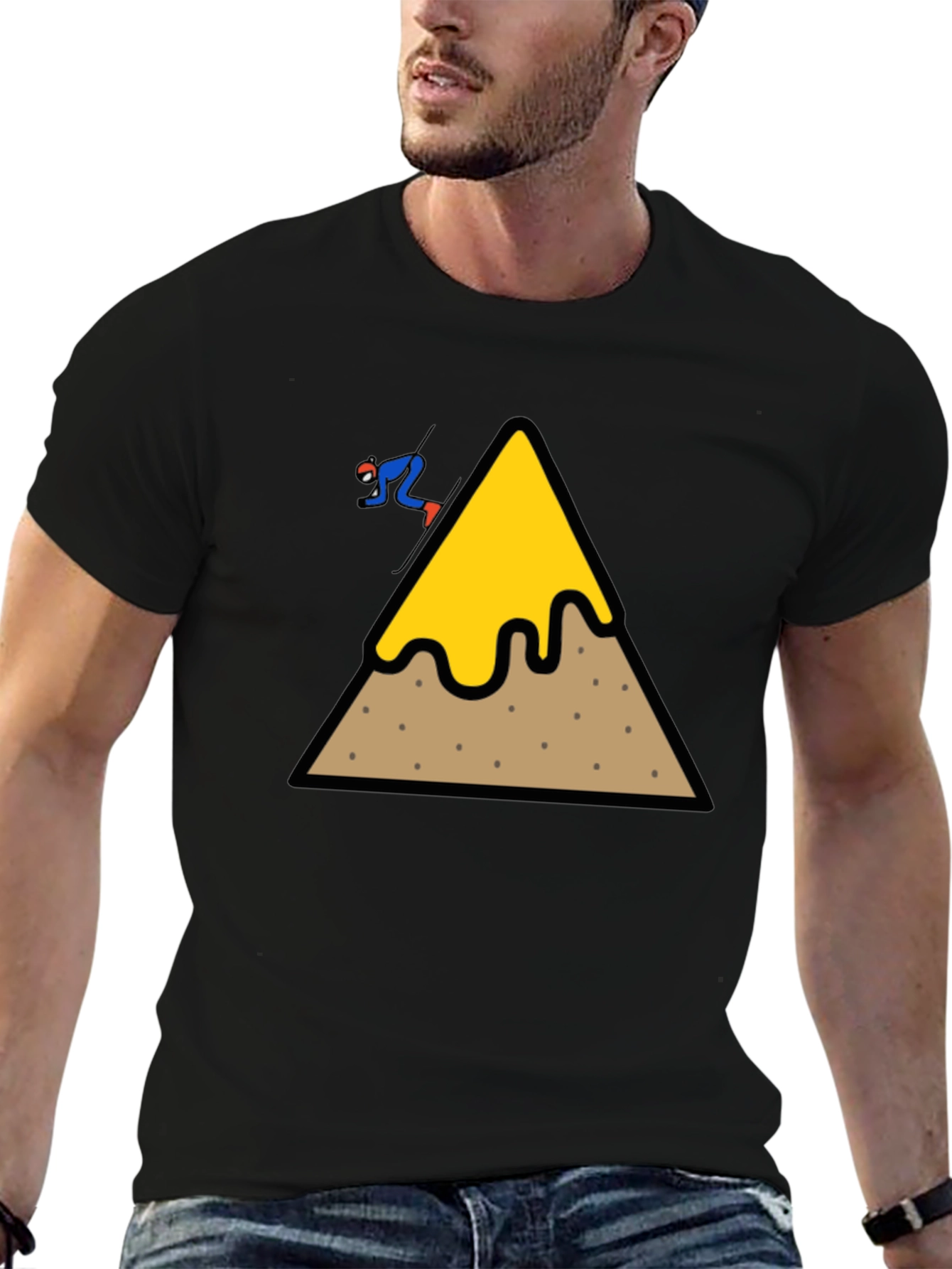 Skiing Nacho Cheese Mountain T-Shirt