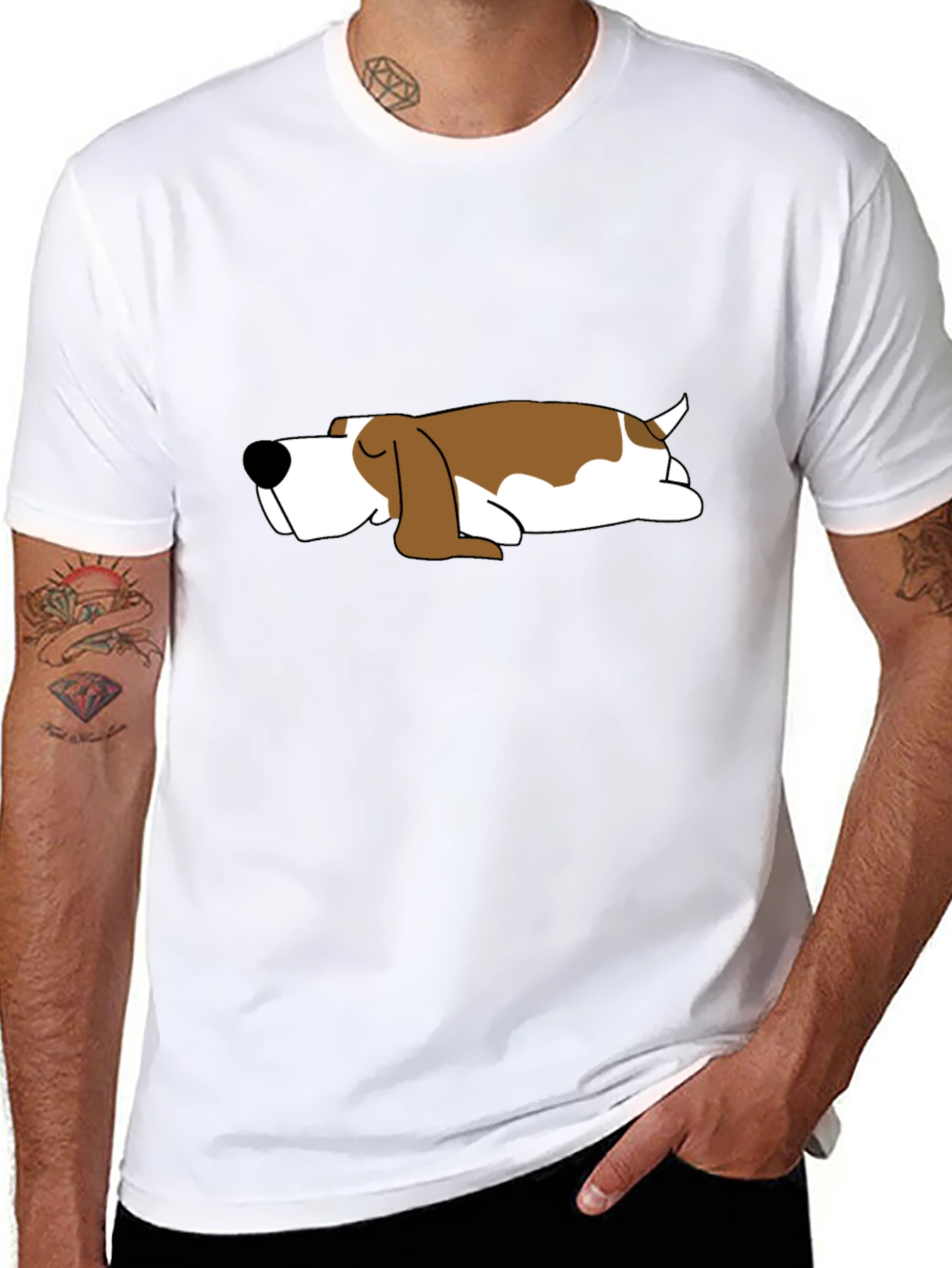 Lazy Dog T-Shirt - Cute Sleeping Beagle Tee
