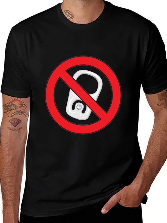No Can Tabs Black T-Shirt - Novelty Graphic Tee