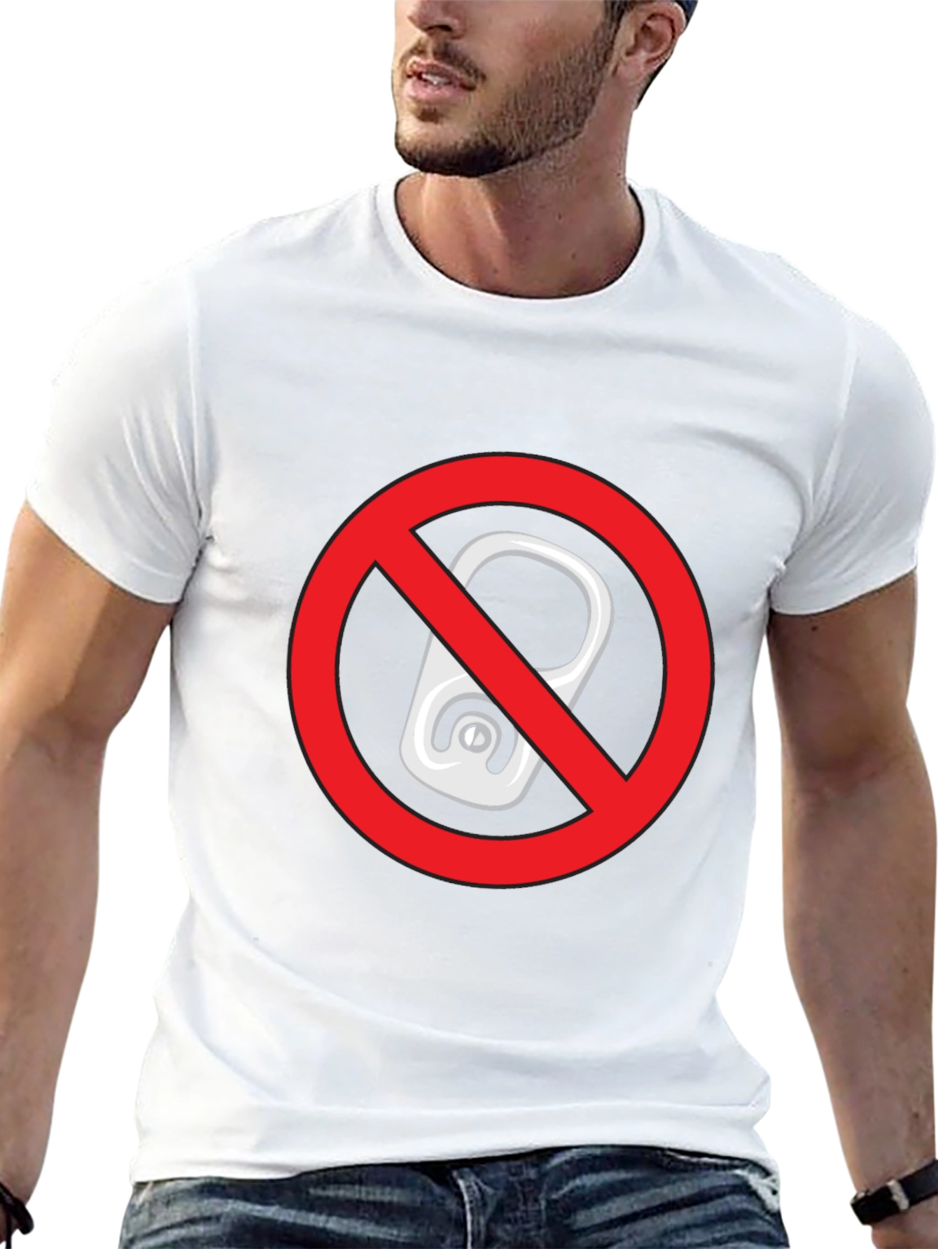 No Can Tabs Black T-Shirt - Novelty Graphic Tee