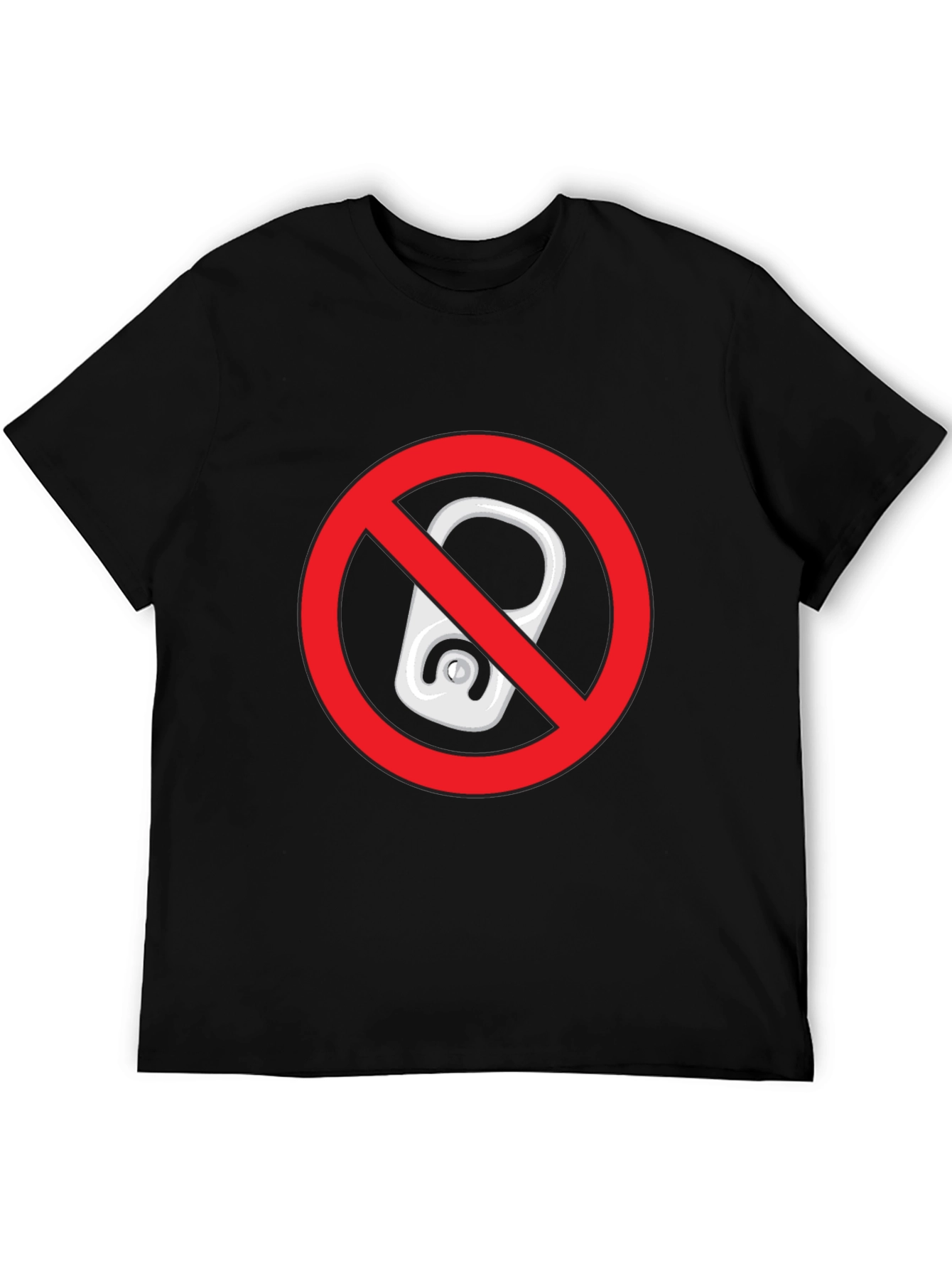 No Can Tabs Black T-Shirt - Novelty Graphic Tee