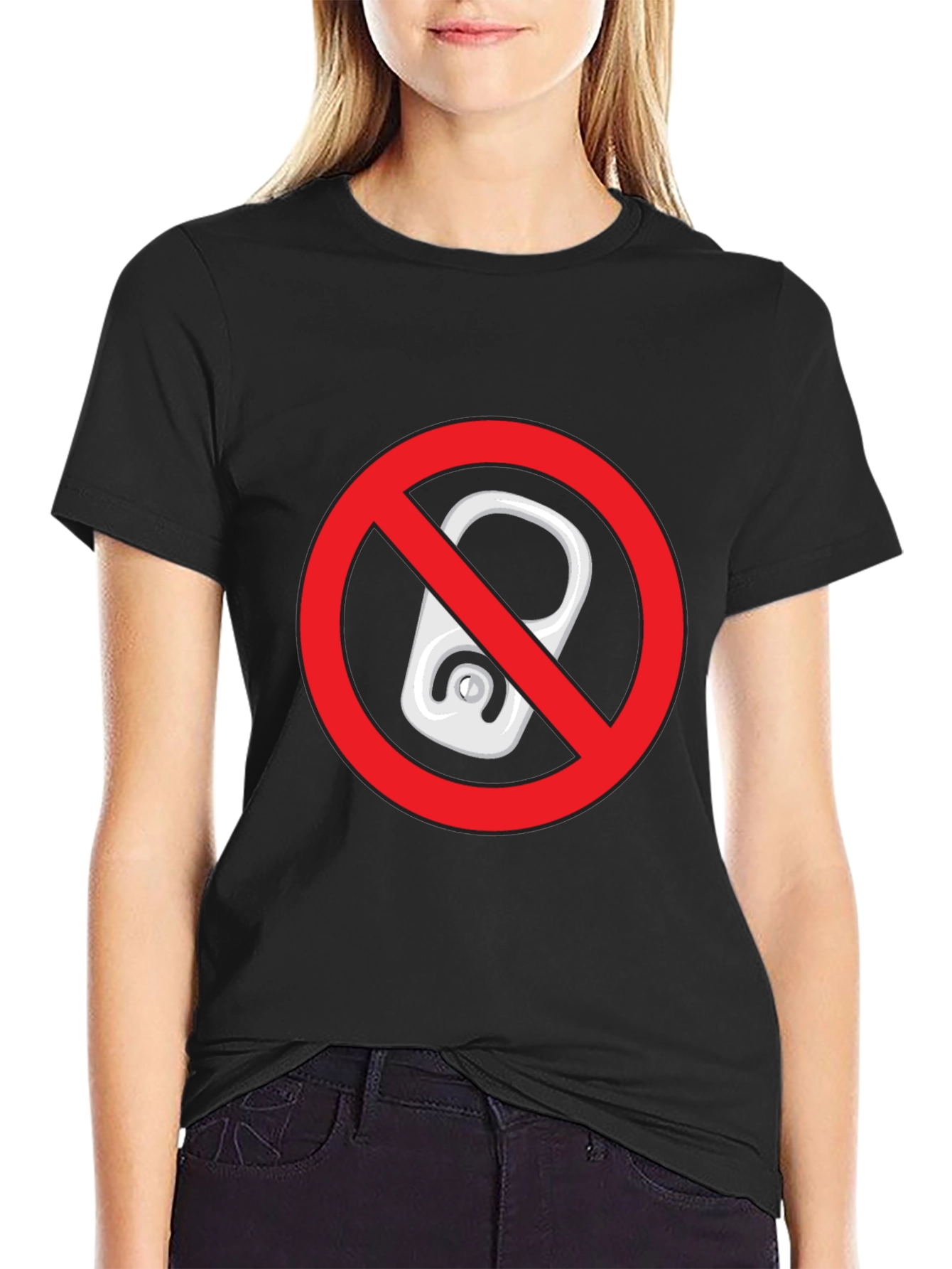No Can Tabs Black T-Shirt - Novelty Graphic Tee