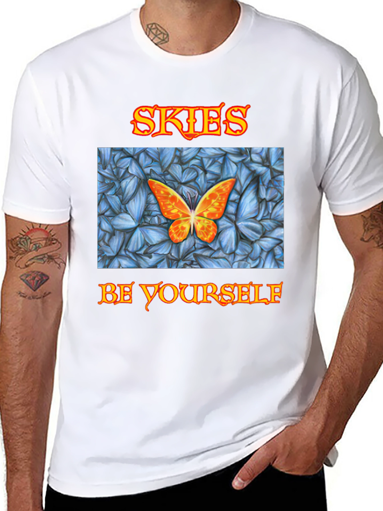 Skies Butterfly T-Shirt - Be Yourself