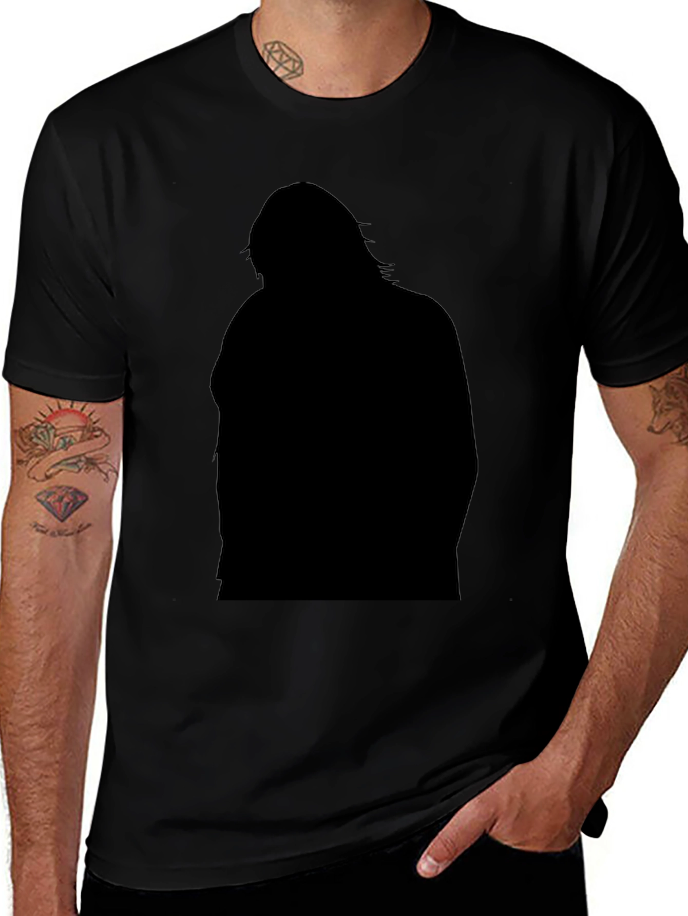 Silhouette Graphic Black T-Shirt
