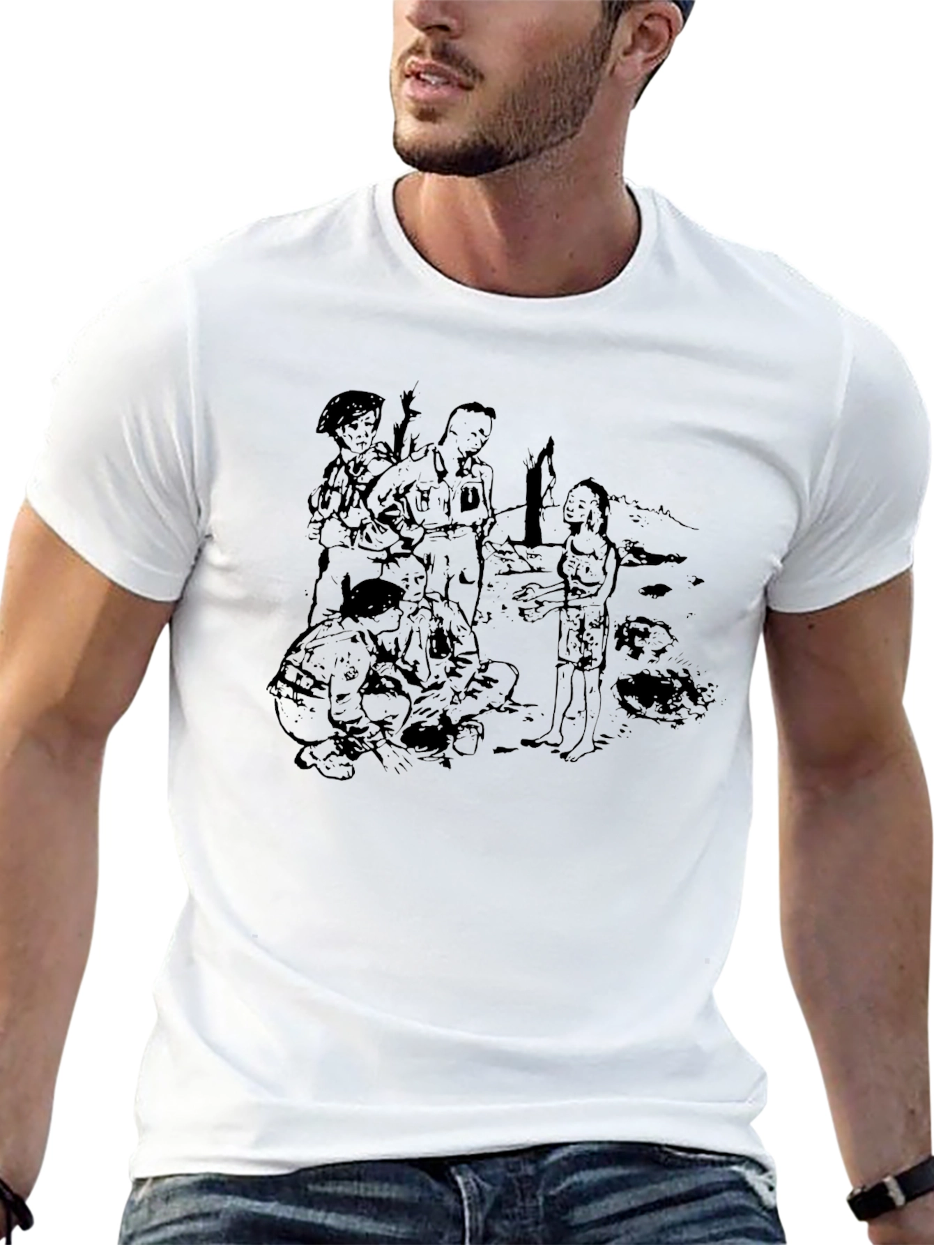 Disturbing Black Graphic Tee